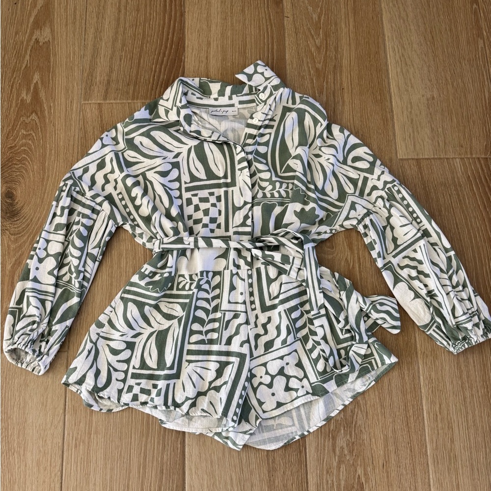 Petal & Pup Tansy Romper with waist tie